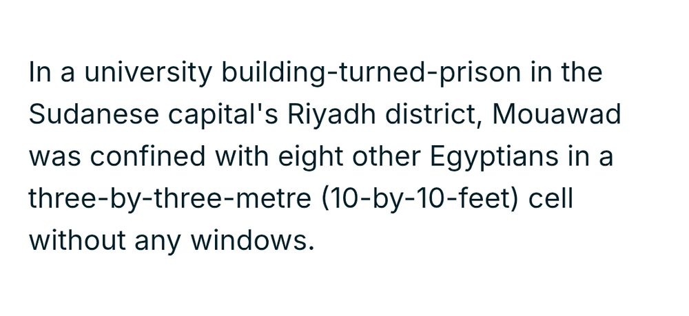 A screenshot from a news article featuring the phrase "university building-turned-prison."