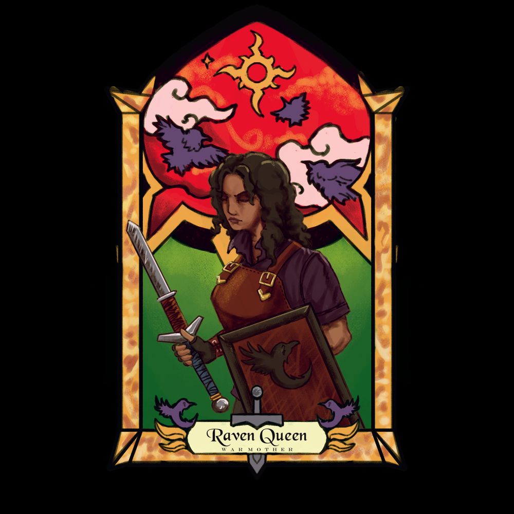War Mother Raven Queen. Renfaire Portrait Art