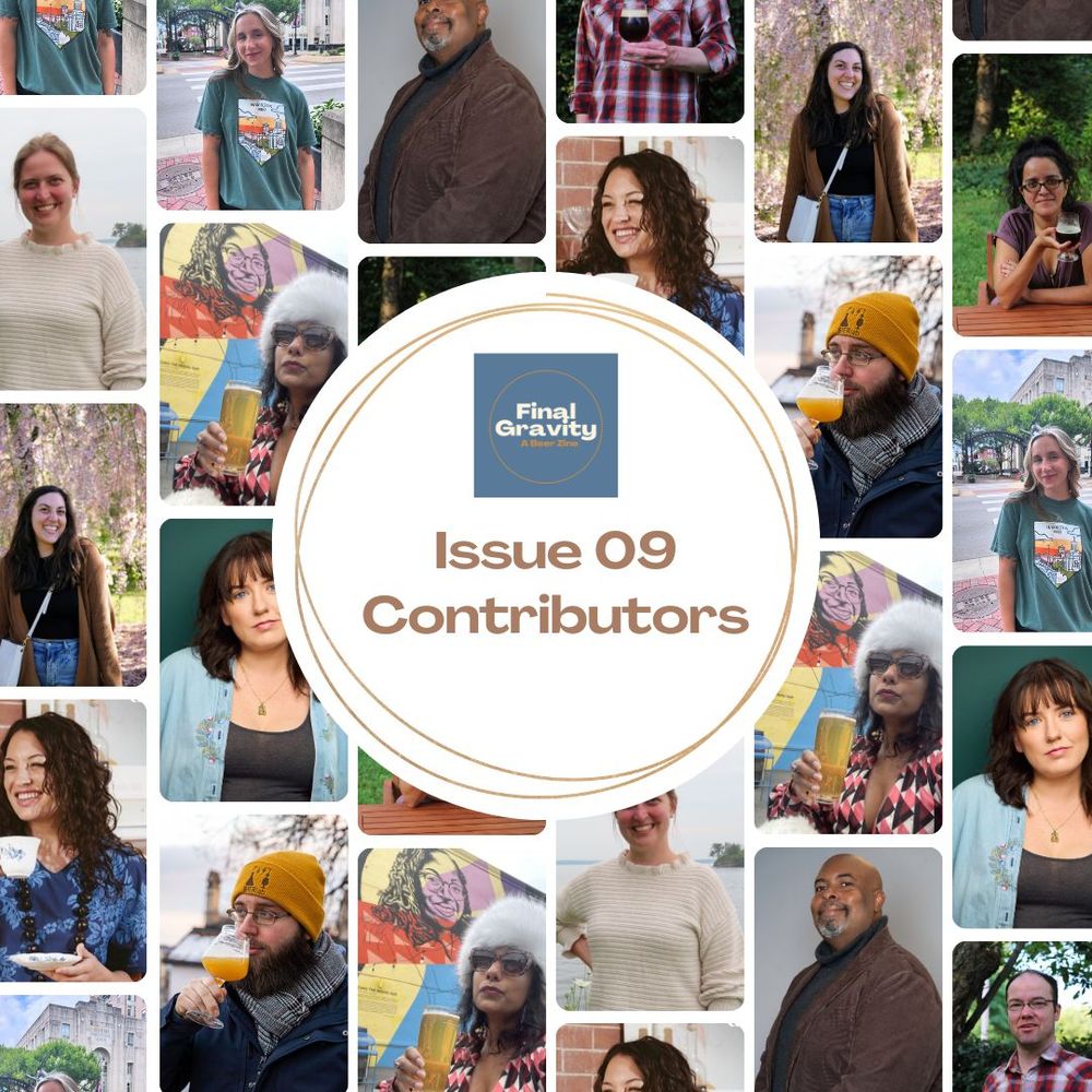 Graphic showing the faces of the contributors for Final Gravity Issue 09.