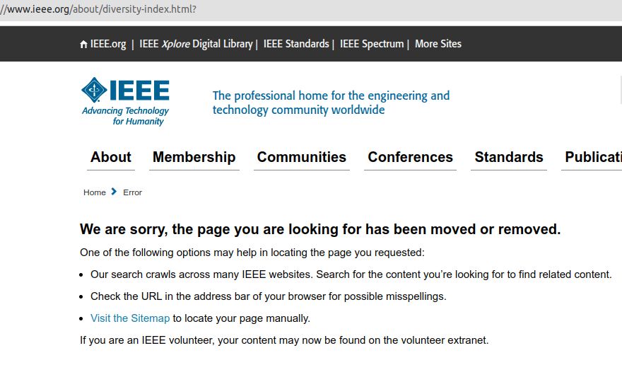 "We are sorry, the page you are looking for has been moved or removed."