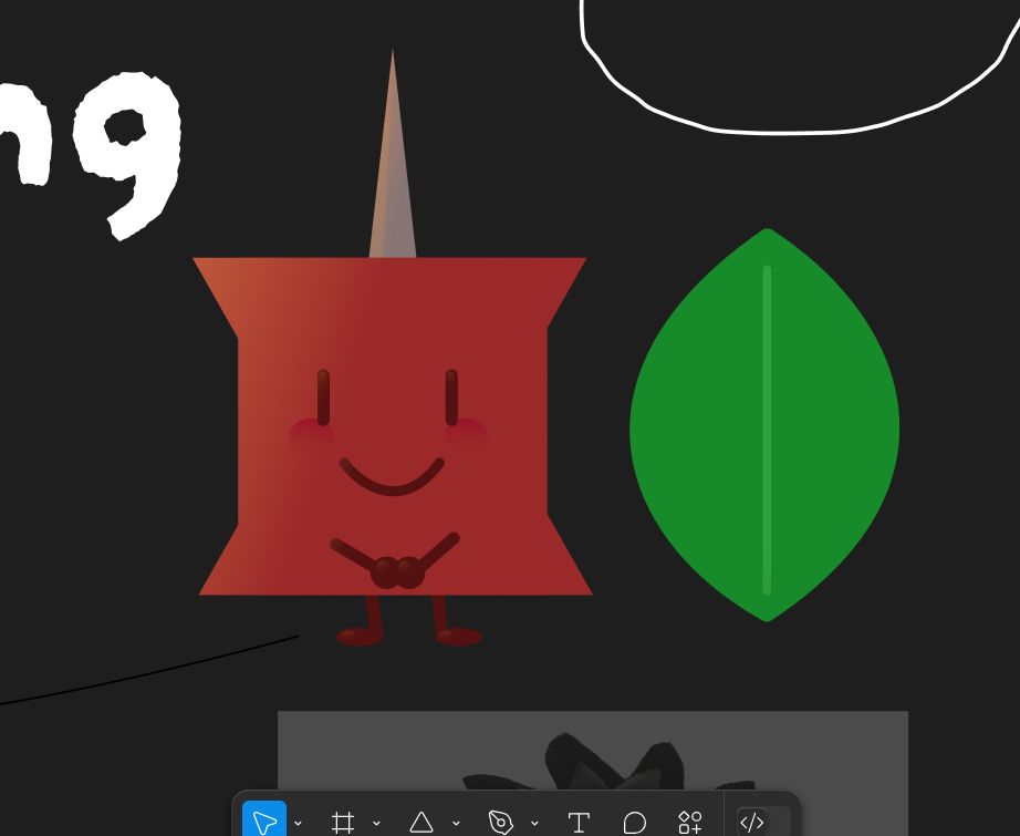 vector drawing of pin. there's a leaf beside her