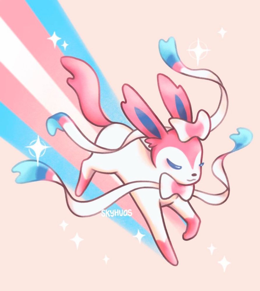 sylveon pokemon with trans flag