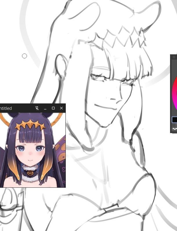fanart sketch for Vtuber 