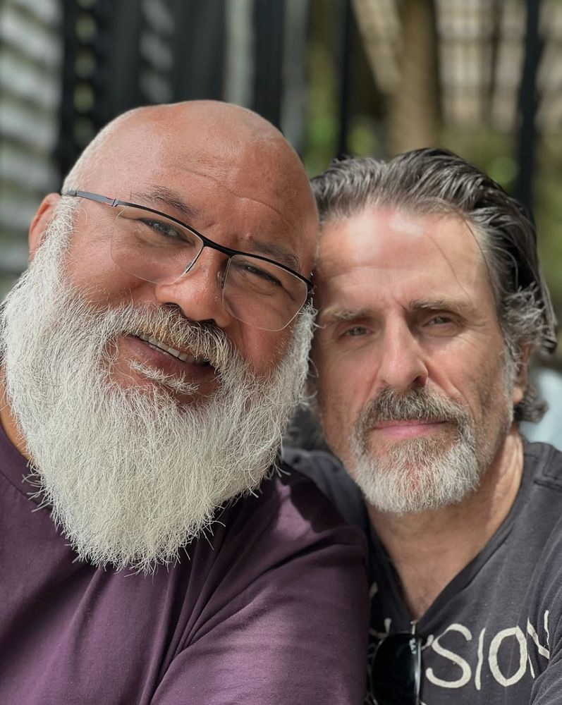 Portrait of Con O’Neill and David Fane (photo credit Con O’Neill’s Instagram)