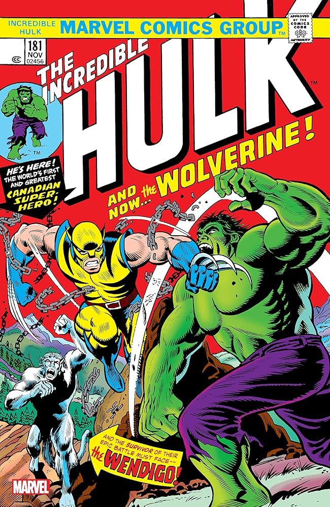 The Incredible Hulk Vol 1 #181

Written By Len Wein 
Art By Herb Trimpe
Inks By Jack Abel
Colours By Glynis Wein
Cover Art By Herb Trimpe, John Romita and Gaspar Saladino