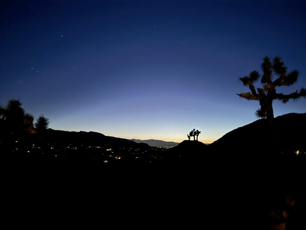 Across the sky.