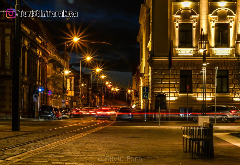 Trafic de seară la Primărie - Oradea, 2023-02-21 