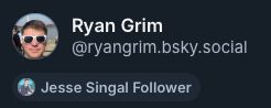 screenshot of OP's account with the "Jesse singal follower" tag