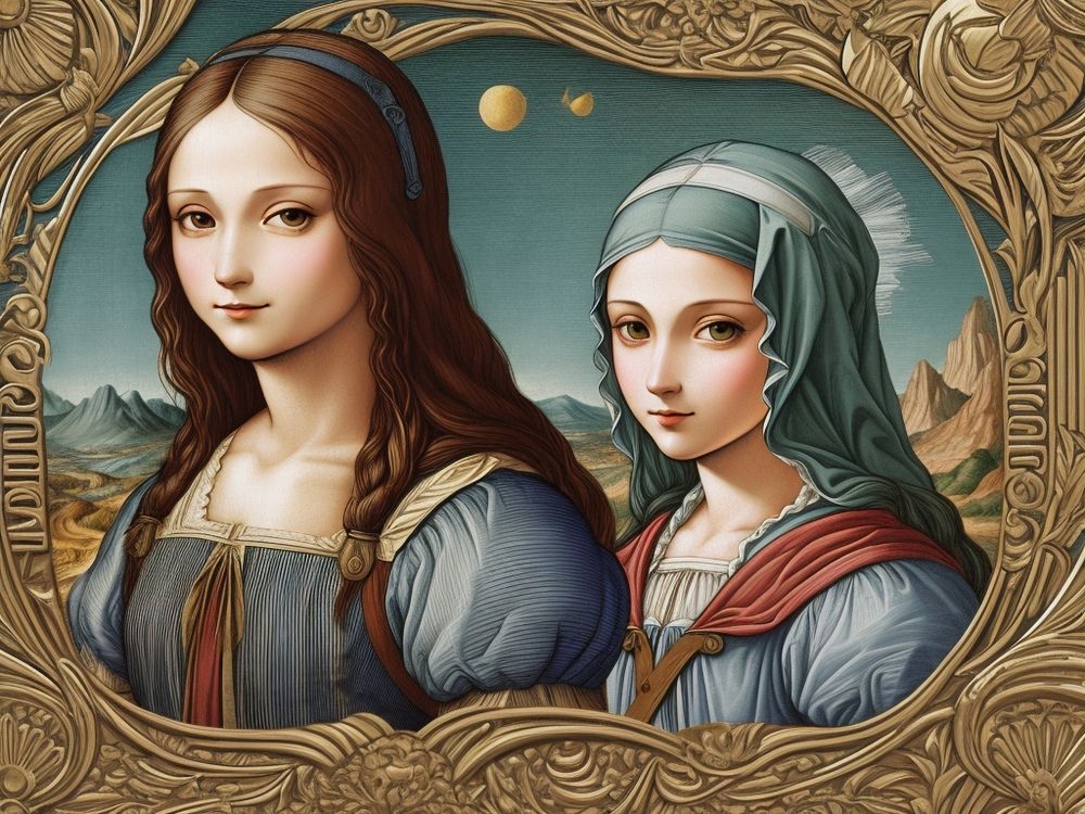 Illustration inspired by Leonardo da Vinci and Roy Lichtenstein - AI image (Leonardo.ai) - 01