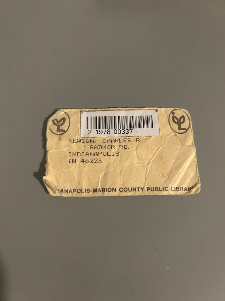 40 year old library card