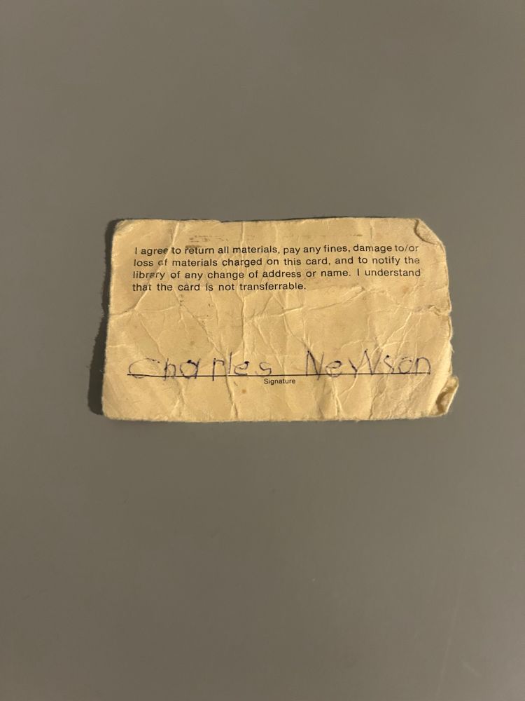 40 year old library card