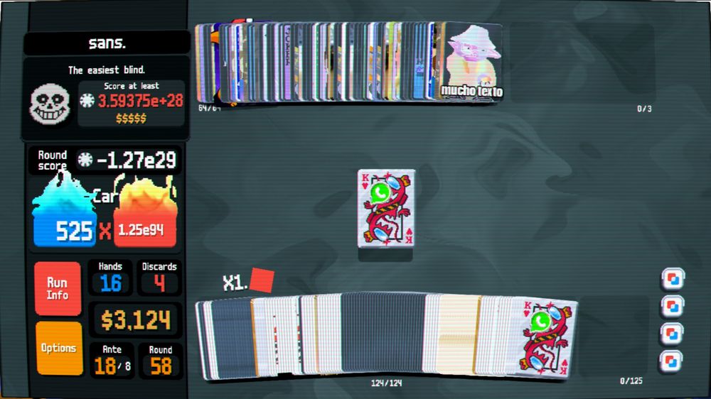 an image of the sans blind from 2.0 yahimod, at ante 18, the requirement has been nerfed by 2+ abuelita plugged between toasterballs with 2 blueprints + fortnite y babagee + brainstorm cycles 