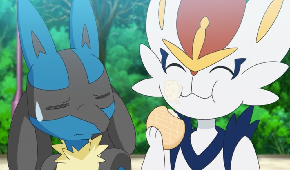 Cinderace and Lucario from Pokemon. 