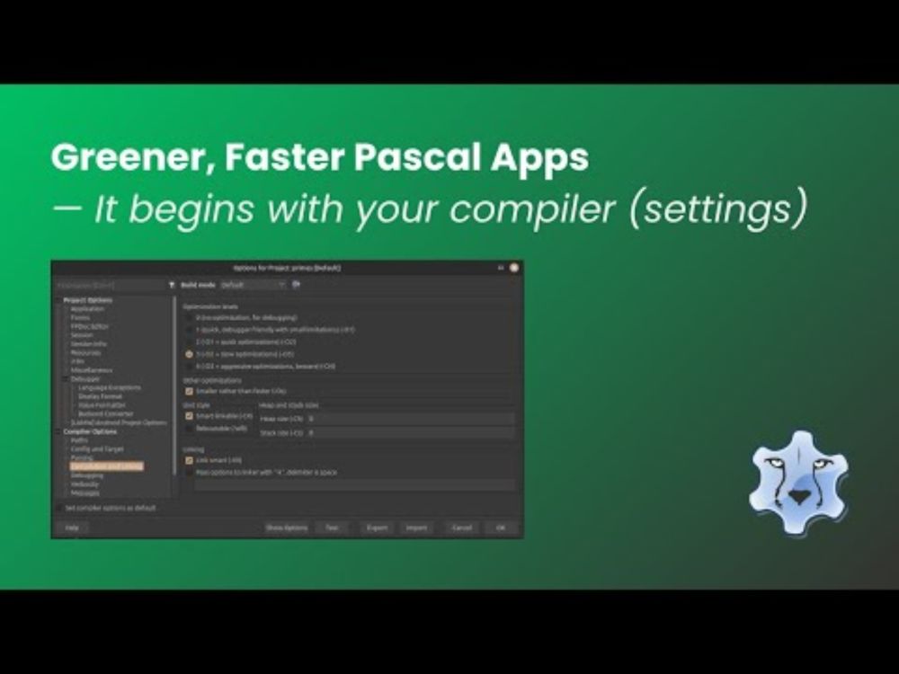 Lazarus Compiler Settings for Greener, Faster Pascal Apps