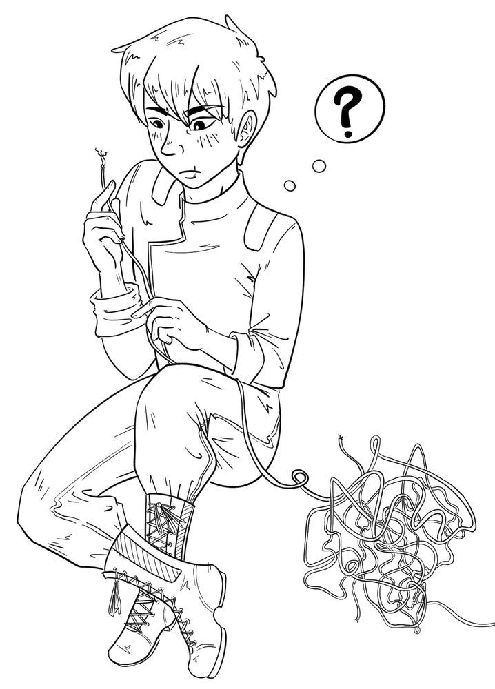 Abel from @HamletMachine’s Starfighter wondering where a little wire belongs.