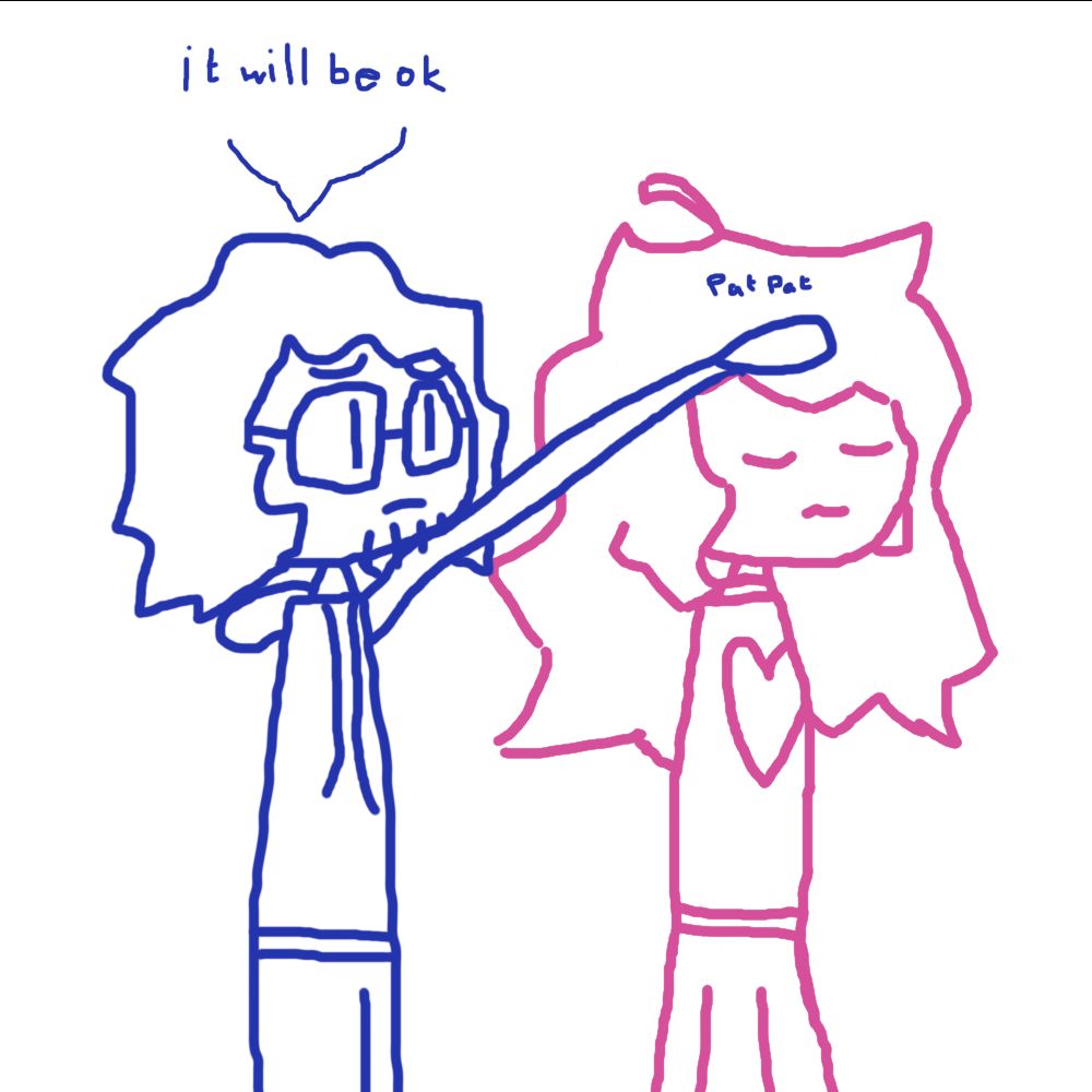 i am giving sugar a pat on the head while saying "it will be ok"