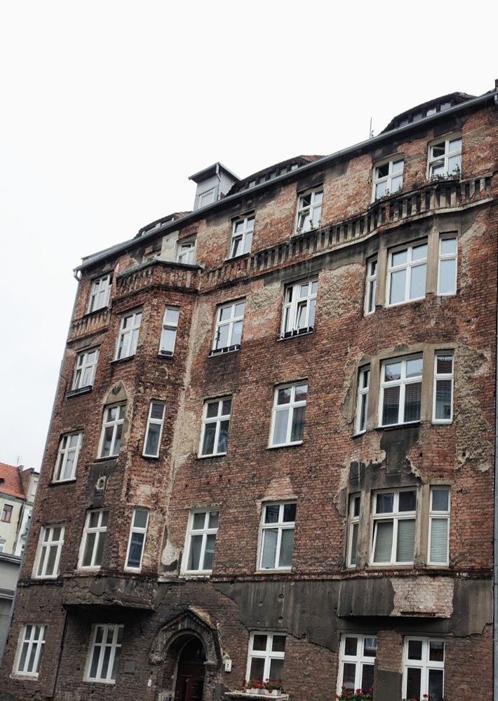 Worn down facade in Wroclaw