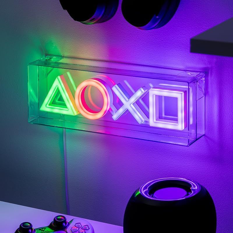 Whether it's mounted on a wall or placed on a shelf, bring a gaming-powered glow into your space with this PlayStation Neon Light. 