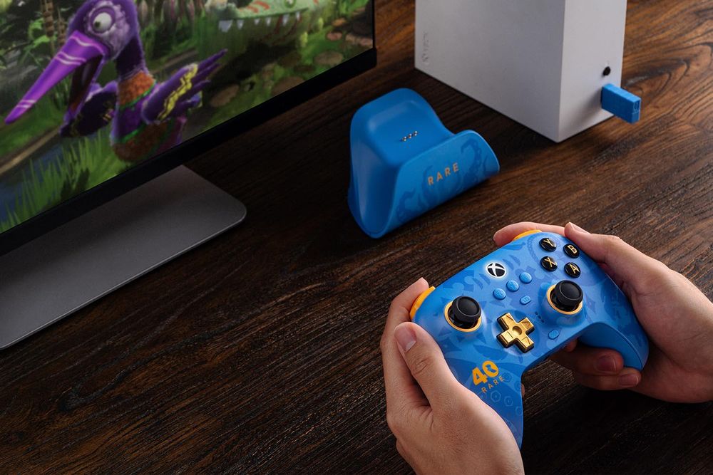 With Hall Effect joysticks, 2 pro back paddle buttons, and a golden Metal Tactile D-pad, celebrate Rare's 40th anniversary with this limited edition 8BitDo Ultimate Controller.