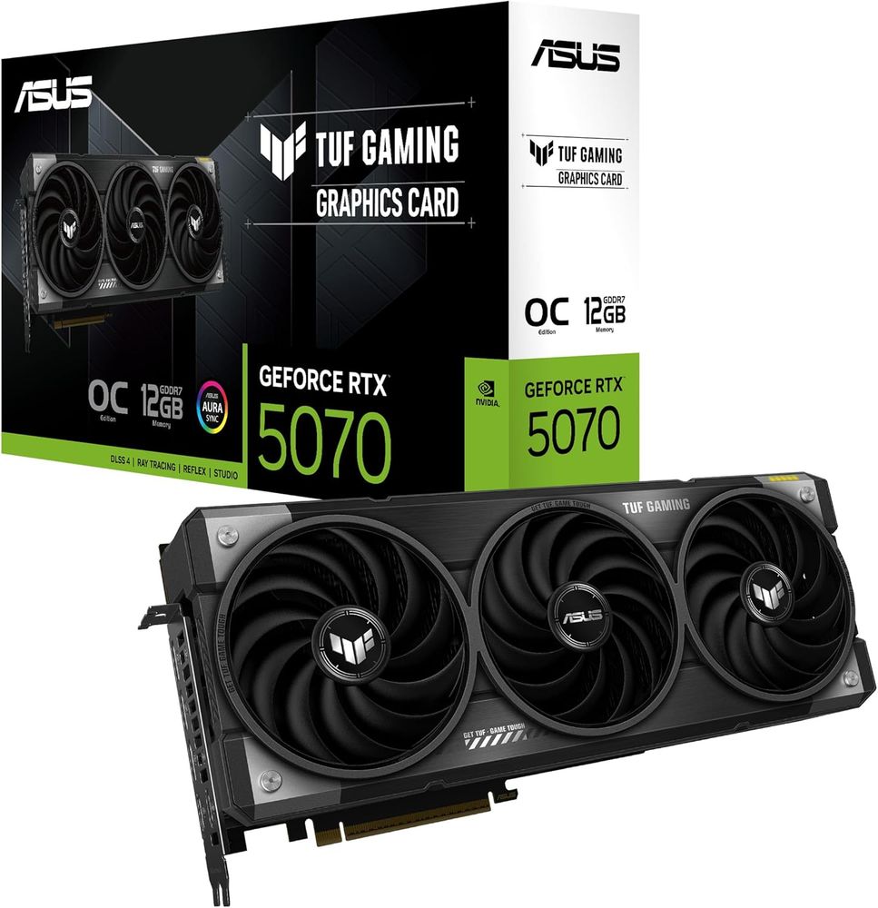 Powered by NVIDIA Blackwell architecture, lock, load, and dominate with the ASUS TUF GeForce RTX™ 5070 OC.