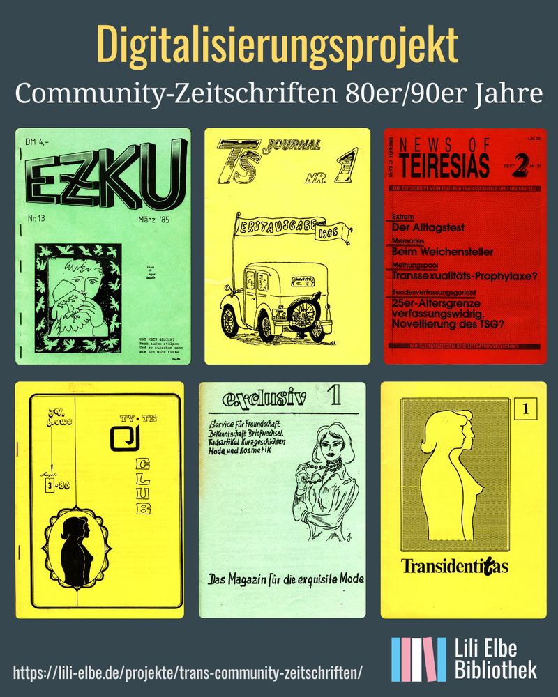Abbildung mit Covern von 6 Community-Zeitschriften