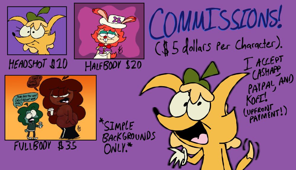 Commission sheet