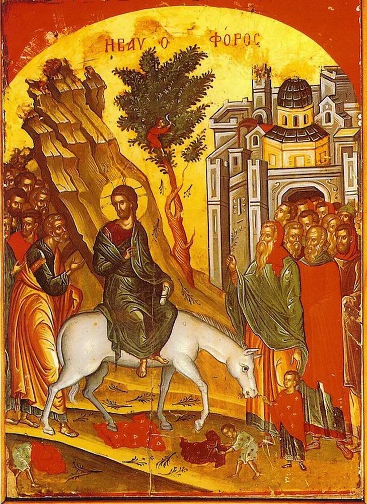 Grieks Orthodox icoon van Palmpasen