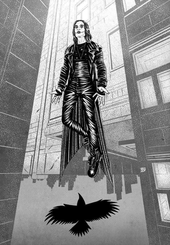 Eric rises as he falls.

Digital drawing.