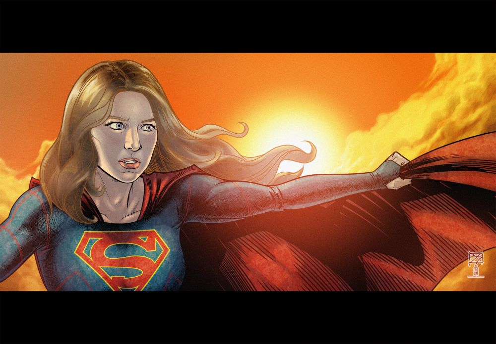Supergirl digital drawing.