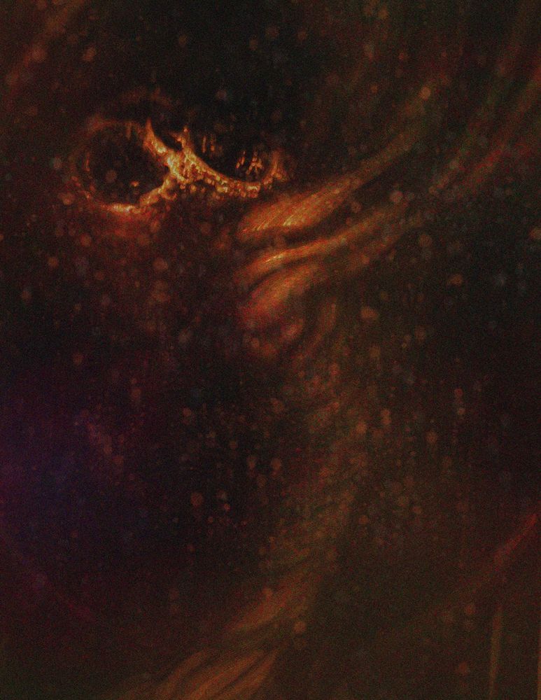 IV: subject in the process of changing their personality to suit a new interactor, invariably stretching at the molecules of their reality, inviting an increase of entropy (Digitally painted, 2019)