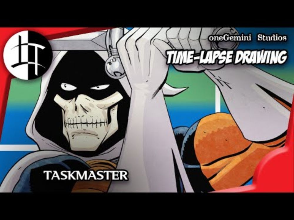 onegemini Studios Time Lapse Drawing: "TASKMASTER (Marvel Comics)"