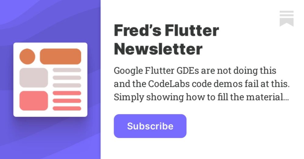 Fred’s Flutter Newsletter | Fred Grott | Substack