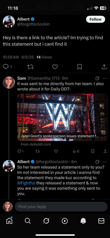 A screenshot of a Twitter exchange where a dude is changing my words around because he doesn’t have good reading comprehension skills or thinks because I’m a woman, he immediately questions me. 