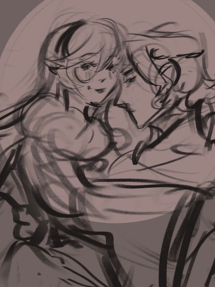 New Year’s Corrin and Xander Sketch.