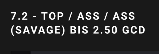 7.2 - TOP / ASS / ASS (SAVAGE) BIS 2.50 GCD