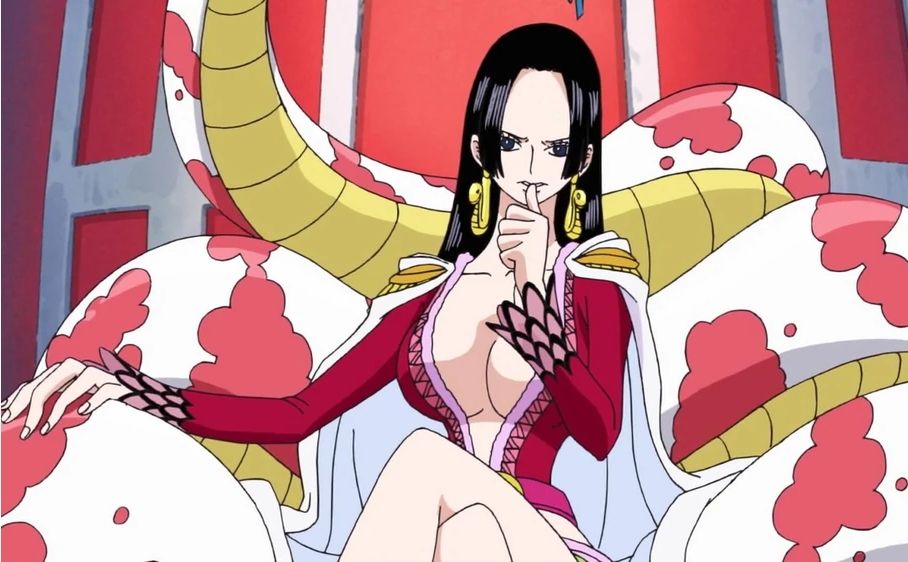 Boa Hancock from One Piece, serving cunt with her huge tits