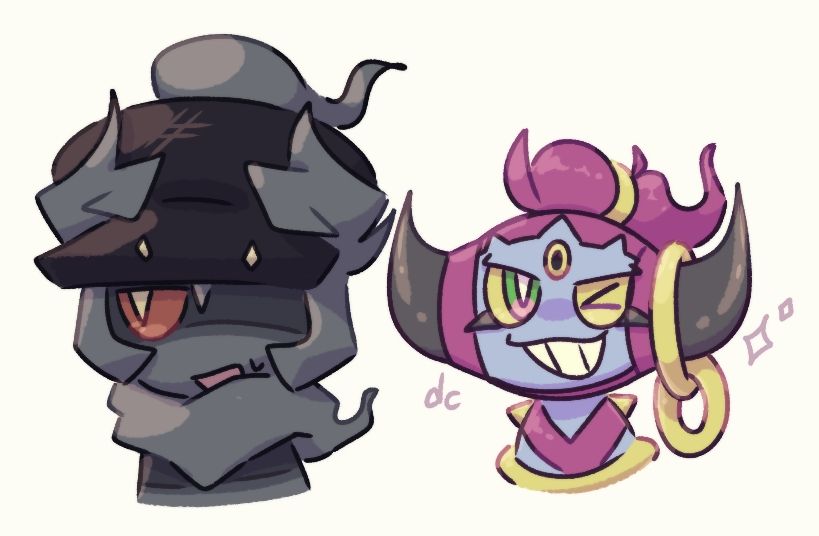 Cosmo (Marshadow) and Trix (Hoopa)