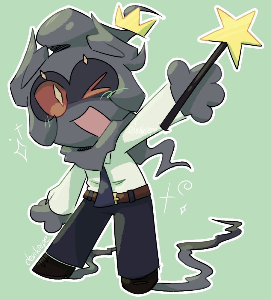 Cosmo, my marshadow pokésona dressed up as Cosmo from the Fairy Odd Parents.