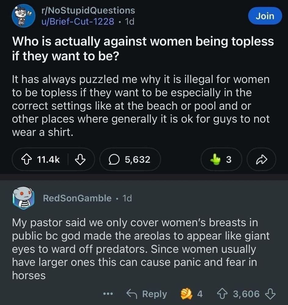 A question, and answer from r/NoStupidQuestions