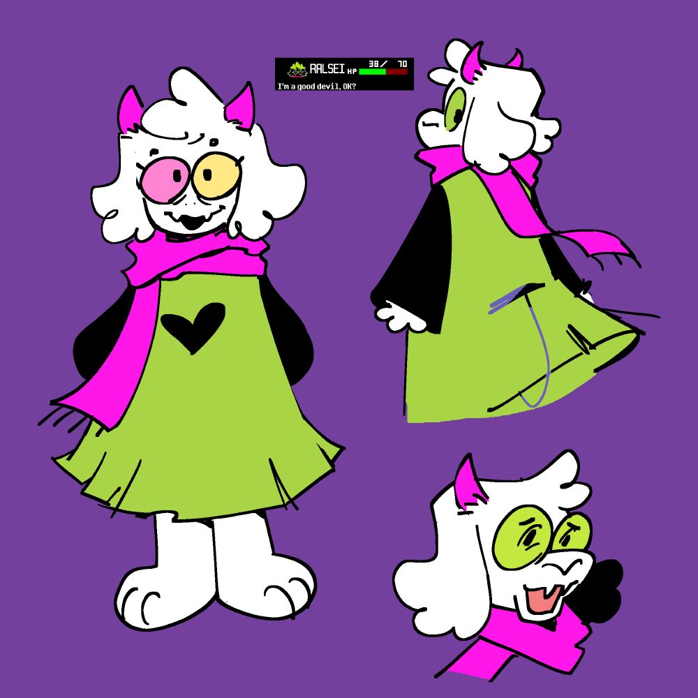 illustration of ralsei from deltarune