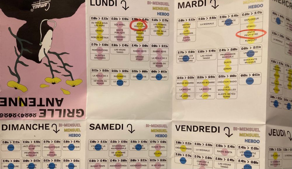 Grille des programmes de Campus fm 