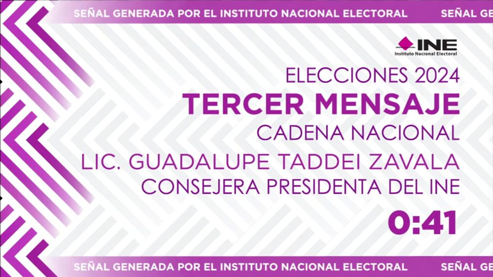 Tercer mensaje de la Consejera Presidenta del INE en Cadena Nacional...