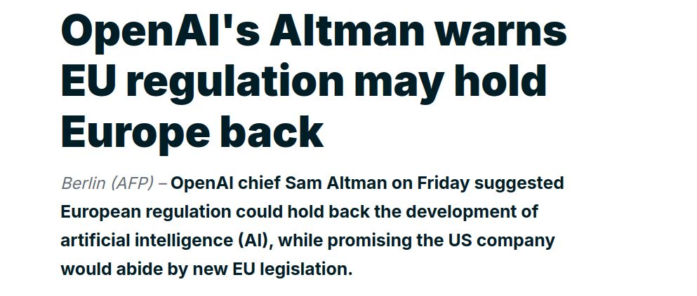 
OpenAI's Altman warns EU regulation may hold Europe back

Berlin (AFP) – OpenAI chief Sam Altman on Friday suggested European regulation could hold back the development of artificial intelligence (AI), while promising the US company would abide by new EU legislation.

février 2025