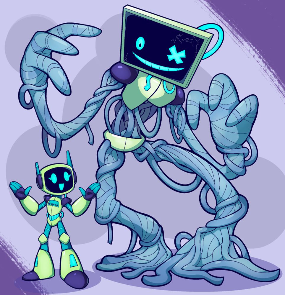Ari-A and Tangle in their Lime color scheme, Ari-A seems to be fairly happy in Tangle’s company while Tangle smiles down at his smaller counterpart.