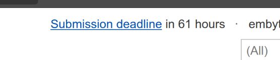 CFP submission deadline in 61 hours