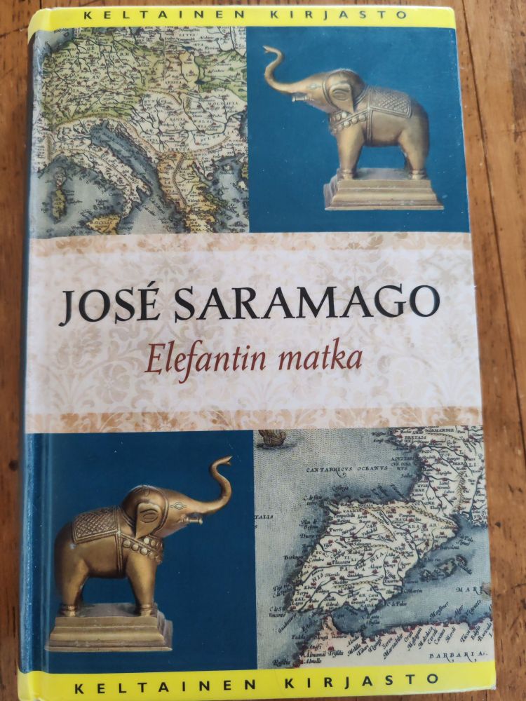 Kirjan kansi, Jose Saramango: Elefantin matka 