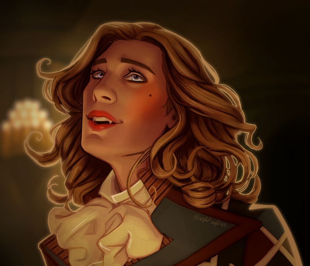 Digital drawing of Lestat de Lioncourt as the Harlequin