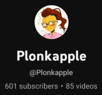 A screenshot showing I currently have 601 subscribers and 85 videos.