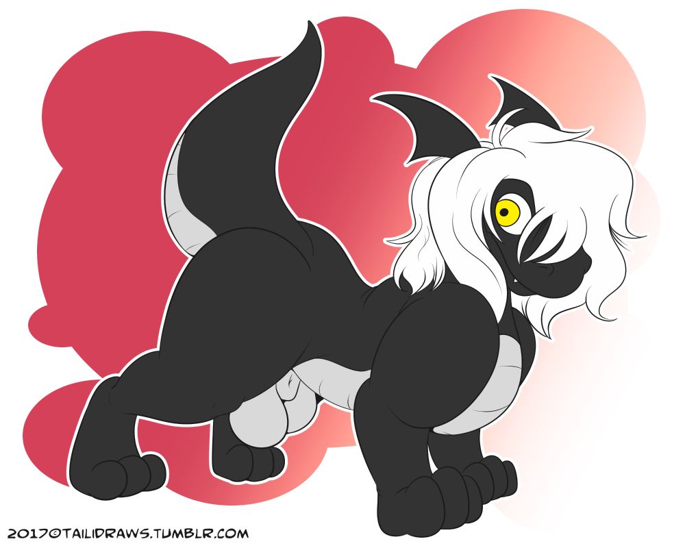 Concept drawing of what Tailisup would look like with an in-between form between his normal small self and a shadow dragon's standard larger self. 

Ultimately I didn't like it so this won't stick. XD

Biiiiig balls 