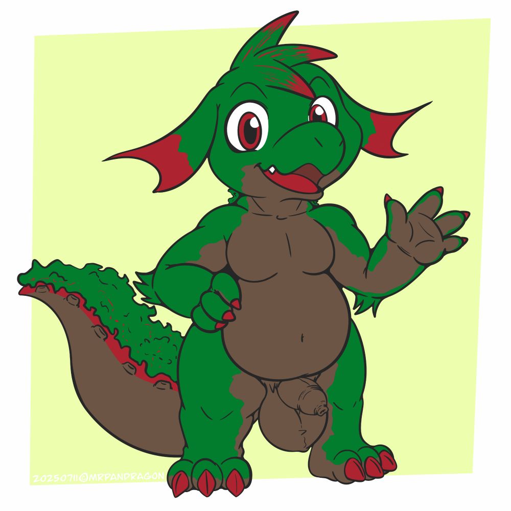 Commission for Azil31 of his alchemy dragon boy. 

He's naked and flaccid.